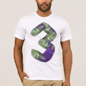 クリスタルフォントナンバー3メンズTシャツ Tシャツ (正面)