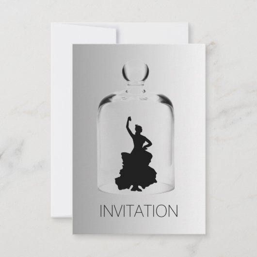 クリスタルフラメンコナイトクラブパーティーVIP招待状 招待状 (正面)