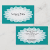 クリスタルフラワー – ターコイズ 名刺 (正面/裏面)