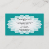 クリスタルフラワー – ターコイズ 名刺 (裏面)