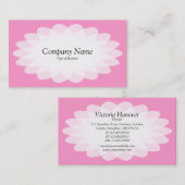 クリスタルフラワー – ピンク 名刺 (正面/裏面)