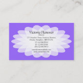 クリスタルフラワー – 紫 名刺 (裏面)