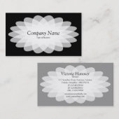 クリスタルフラワー – 黒 名刺 (正面/裏面)