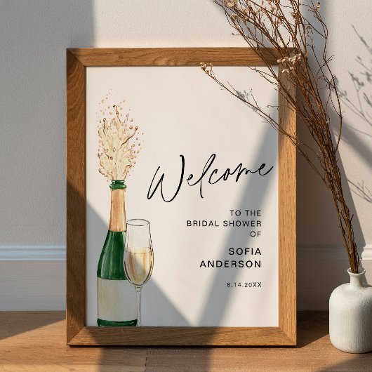 クリスタルブライダルシャワーウェルカムサイン – フォームボード ポスター