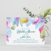 クリスタルブライドレインボーウォーターカラージェムブライダルシャワー 招待状 (スタンド正面)