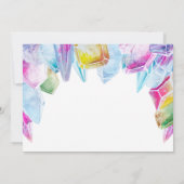 クリスタルブライドレインボーウォーターカラージェムブライダルシャワー 招待状 (裏面)