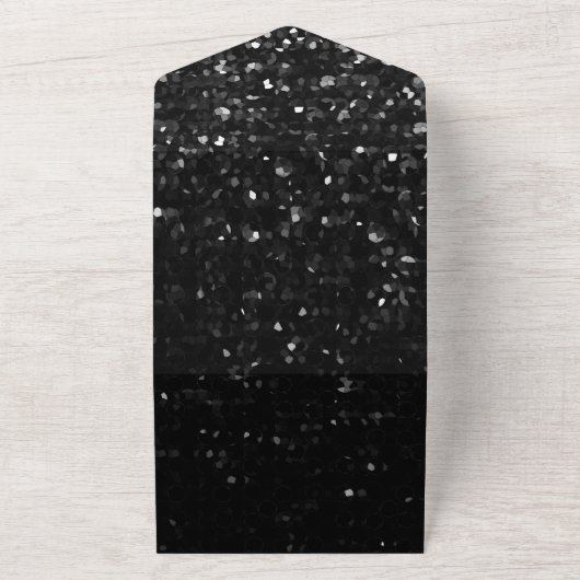 クリスタルブラックスきらきら光るトラス オールインワン招待状 (外側)