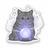 クリスタルブリット – ブリティッシュショートヘア猫ハロウィーン シール (正面)