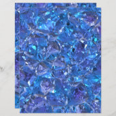 クリスタルブルーとパープルスクラップブック紙 (正面/裏面)