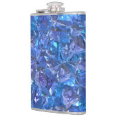 クリスタルブルーとパープル フラスク (左)