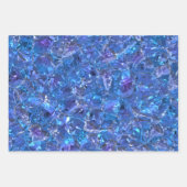 クリスタルブルーとパープル ラッピングペーパーシート (正面3)