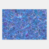 クリスタルブルーとパープル ラッピングペーパーシート (正面2)