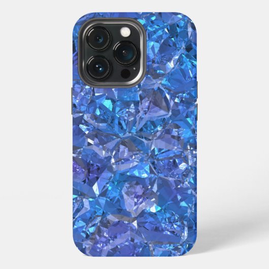 クリスタルブルーとパープル iPhoneケース (裏面)