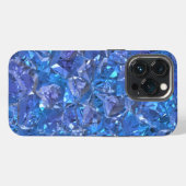 クリスタルブルーとパープル iPhoneケース (裏面横)