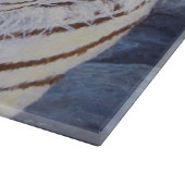 クリスタルブルーの目を持つ美しいホワイトタイガー カッティングボード (角)