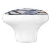 クリスタルブルーの目を持つ美しいホワイトタイガー セラミックノブ (側面)