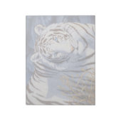 クリスタルブルーの目を持つ美しいホワイトタイガー ノートパッド (回転)