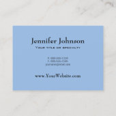 クリスタルブルーの目を持つ美しいホワイトタイガー 名刺 (裏面)