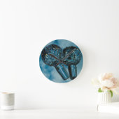 クリスタルブルーの空の向こう ラウンド壁時計 (ホーム)