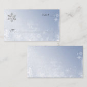 クリスタルブルーウィンターウェディング座席表 プレイスカード (正面/裏面)