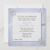 クリスタルブルーウィンターウェディング招待状 招待状 (裏面)
