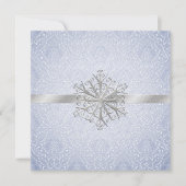 クリスタルブルーウィンターウェディング招待状 招待状 (正面)