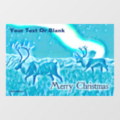クリスタルブルーカリブー – メリークリスマス ウィンドウサイン (シート)