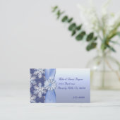 クリスタルブルースノーフレークお祝い 名刺 (スタンド正面)