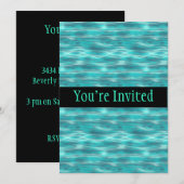 クリスタルブルービーチウォーター 招待状 (正面/裏面)