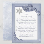 クリスタルブルー ウィンターフレーム ウェディングバスケット サイン (正面/裏面)