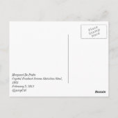 クリスタルペンダントスクリーンステンレス鋼 ポストカード (裏面)