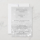 クリスタルホダウンカントリーパーティーグレー金ゴールドグリッター 招待状 (裏面)