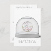 クリスタルホワイトスワロフスキークラブパーティーVIP招待状 招待状 (正面/裏面)