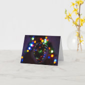 クリスタルボールでクリスマスを折り畳んだクリスマスカード カード (黄色い花)