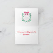 クリスタルボールでクリスマスを折り畳んだクリスマスカード カード (内部)