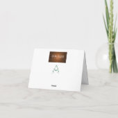 クリスタルボールでクリスマスを折り畳んだクリスマスカード カード (裏面)