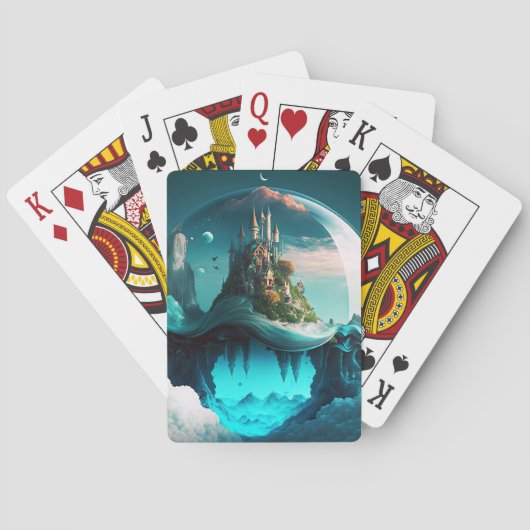 クリスタルボールに入った城 トランプ (裏面)