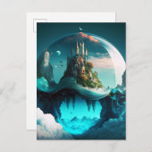 クリスタルボールに入った城 ポストカード (正面/裏面)