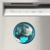 クリスタルボールに入った城 マグネット (インサイチュ (食洗機))