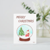 クリスタルボールのクリスマス シーズンポストカード (スタンド正面)