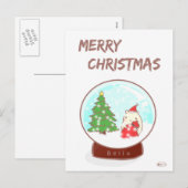 クリスタルボールのクリスマス シーズンポストカード (正面/裏面)
