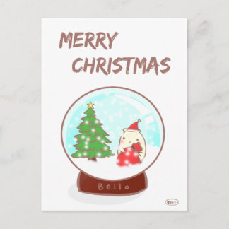 クリスタルボールのクリスマス シーズンポストカード