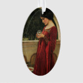 クリスタルボールを持つ女性(ウォーターハウスによる絵画) オーナメント (正面)