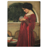 クリスタルボールを持つ女性(ウォーターハウスによる絵画) クリップボード (裏面)