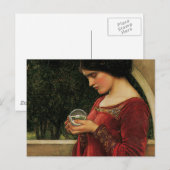 クリスタルボールを持つ女性（ウォーターハウスによる絵画） ポストカード (正面/裏面)
