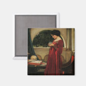 クリスタルボールを持つ女性(ウォーターハウスによる絵画) マグネット (正面/裏面)