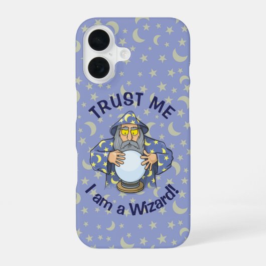 クリスタルボールを持つ魔法使い iPhone 16ケース (裏面)