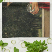 クリスタルボールウーマンウォーターハ絵画ウス キッチンタオル (折り畳み)