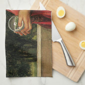 クリスタルボールウーマンウォーターハ絵画ウス キッチンタオル (四つ折り)