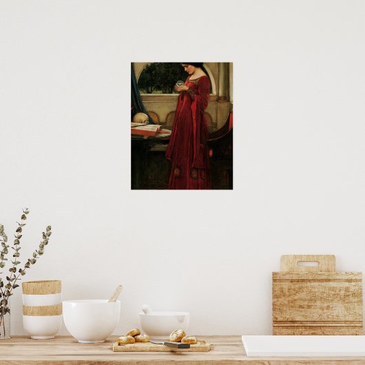 クリスタルボールウーマンウォーターハ絵画ウス ポスター (キッチン)